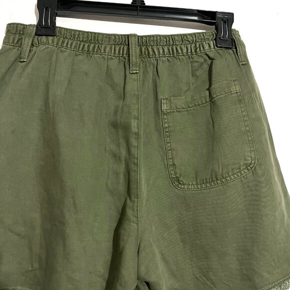 Aerie Lyocell Linen Fringe Hem Utility Workwear Shorts - Picture 8 of 11